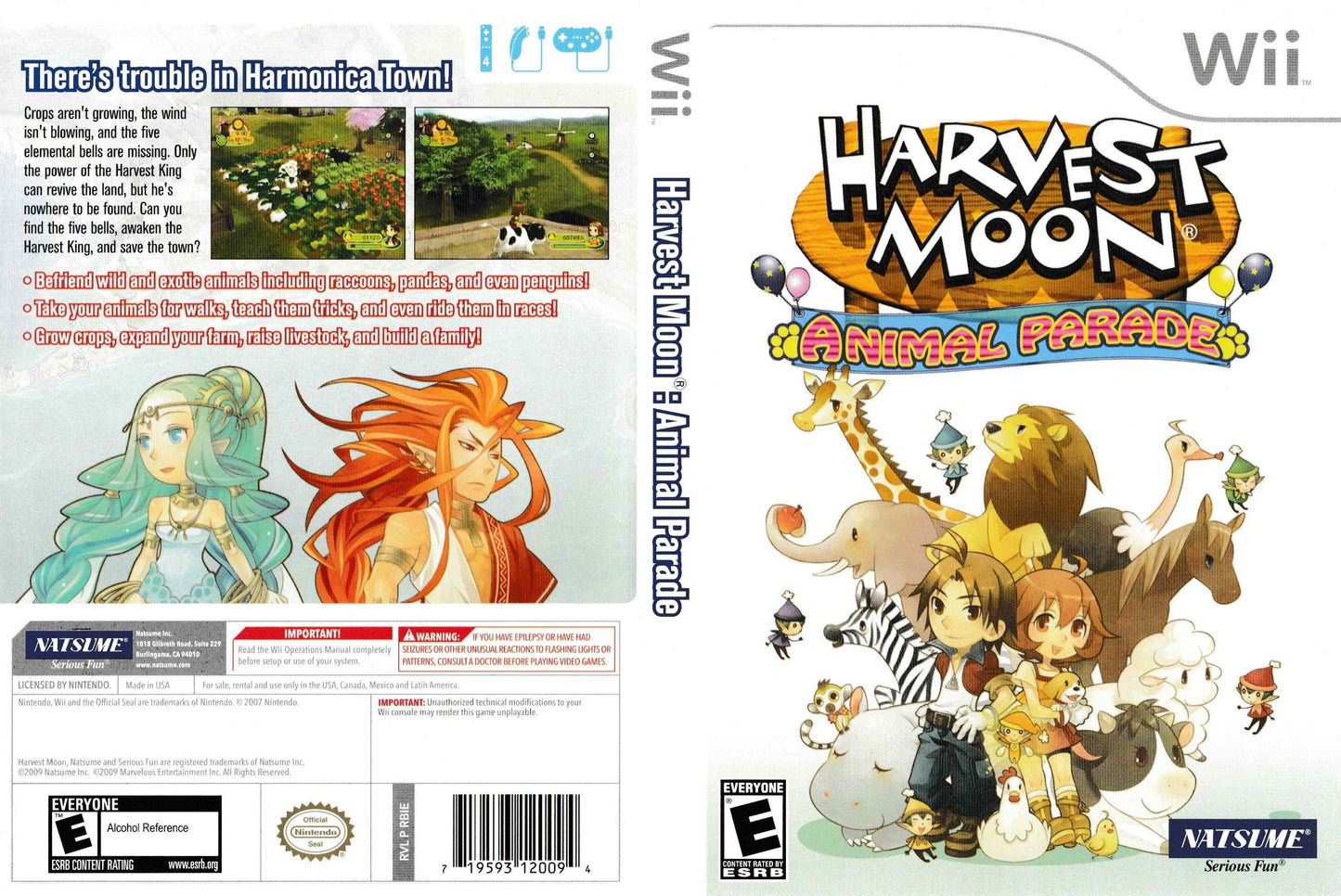 Harvest Moon Animal Parade Cover Art - WOI Solutions