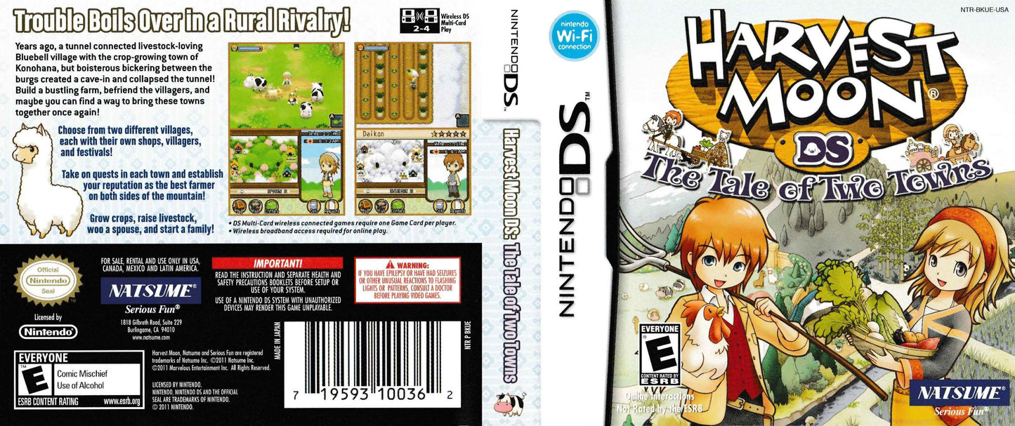 Harvest Moon DS The Tale of Two Towns Cover Art - WOI Solutions