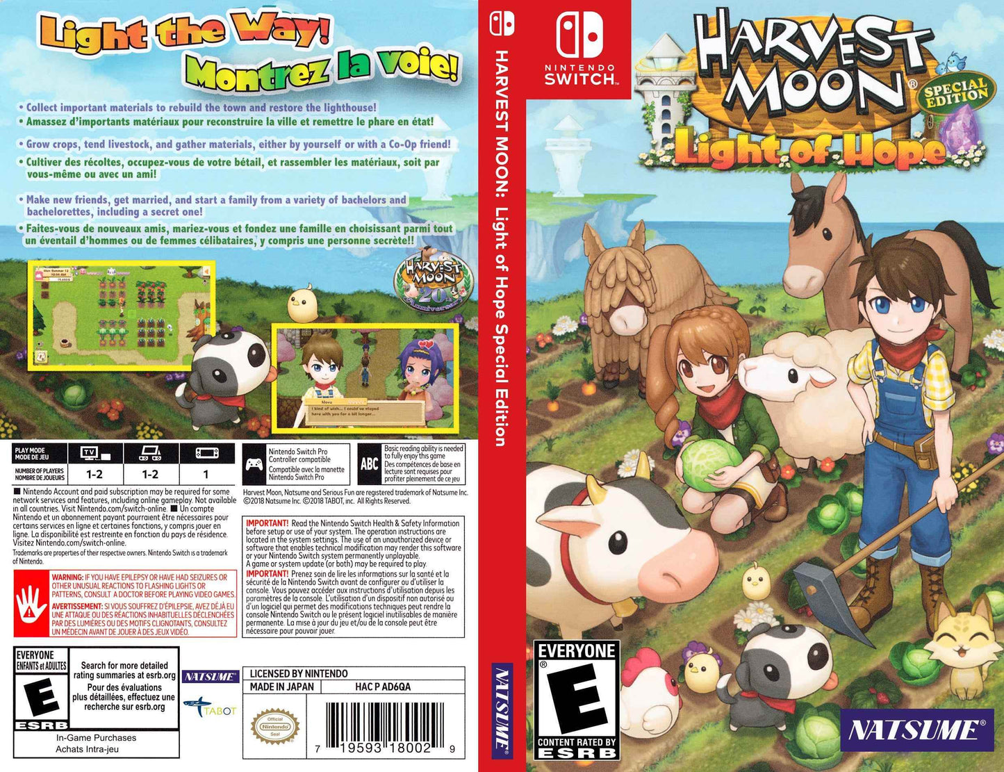 Harvest Moon Light of Hope - Special Edition Cover Art - WOI Solutions