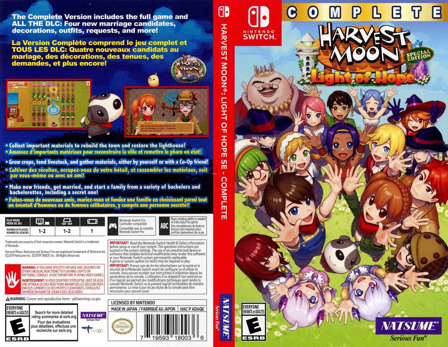 Harvest Moon Light of Hope Complete Special Edition Cover Art - WOI Solutions