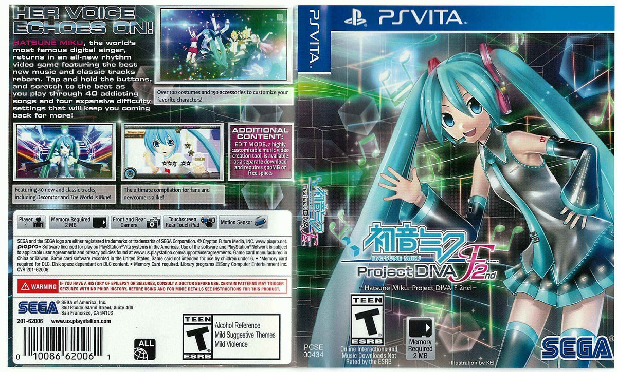 Hatsune Miku Project Diva 2nd Cover Art - WOI Solutions
