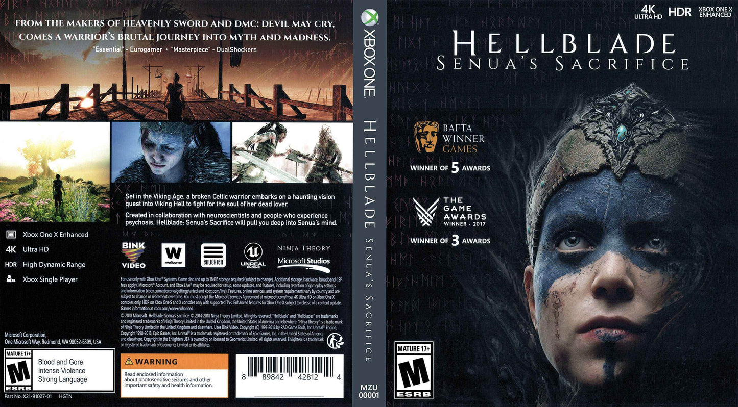 Hellblade Senua's Sacrifice Cover Art - WOI Solutions