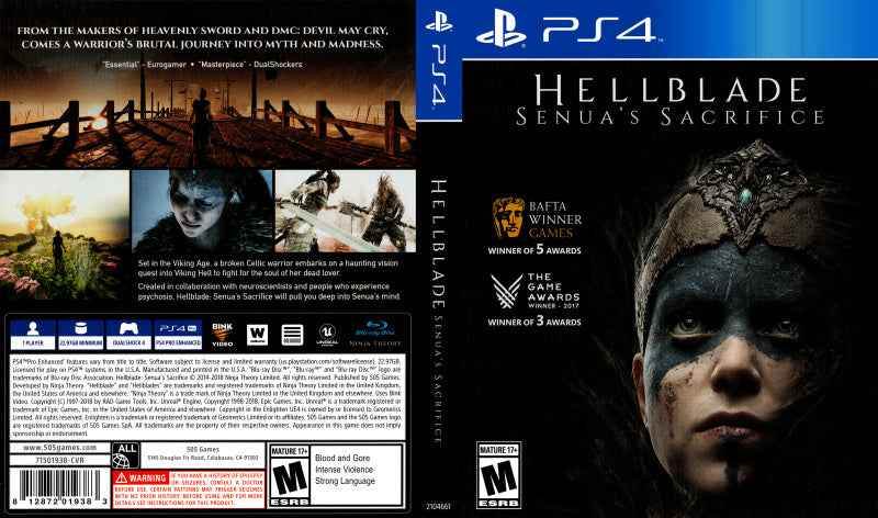 Hellblade - Senua's Sacrifice Cover Art - WOI Solutions