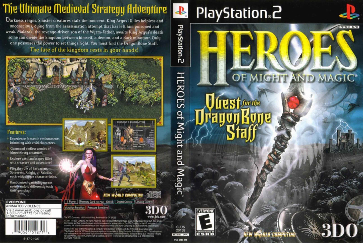 Heroes of Might and Magic Quest for the Dragonbone Staff Cover Art - WOI Solutions
