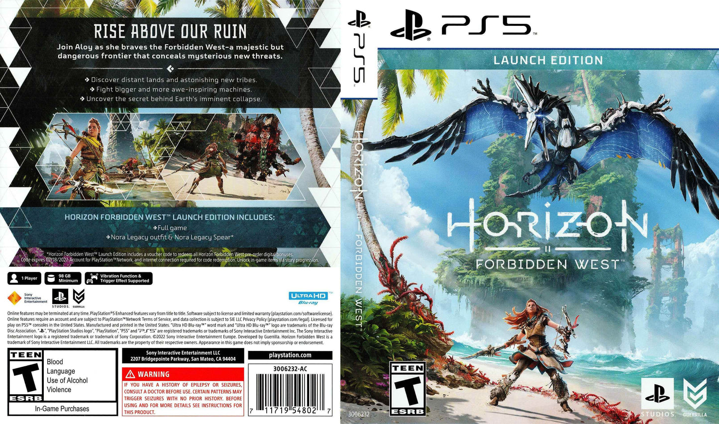 Horizon Forbidden West - Launch Edition Cover Art - WOI Solutions