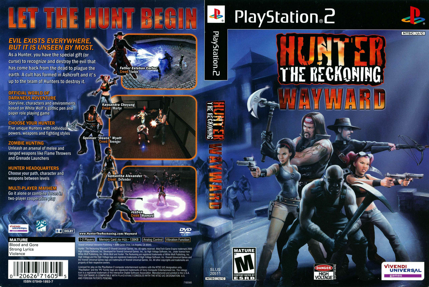 Hunter The Reckoning Wayward Cover Art - WOI Solutions