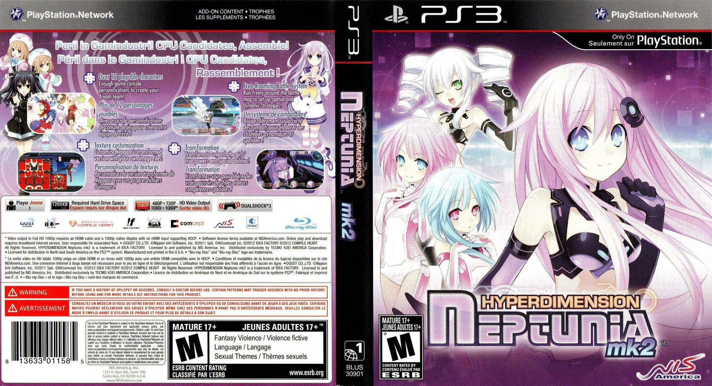 Hyperdimension Neptunia mk2 Cover Art - WOI Solutions