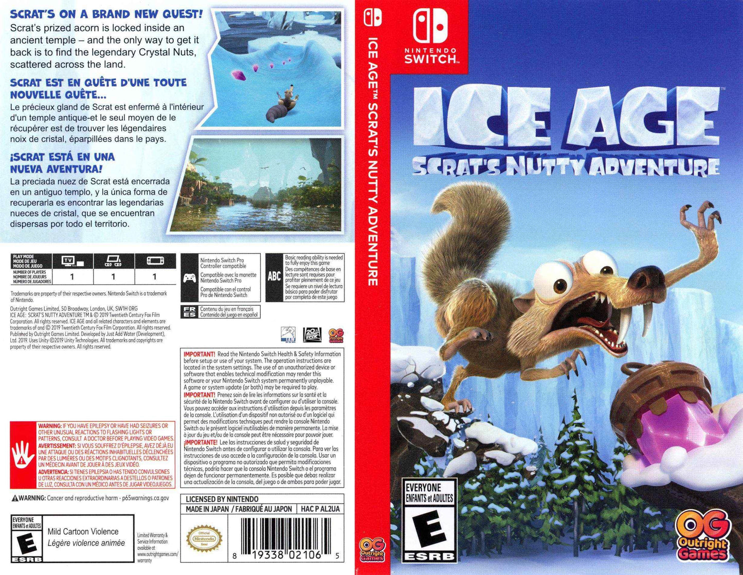 Ice Age Scrat's Nutty Adventure! Cover Art - WOI Solutions