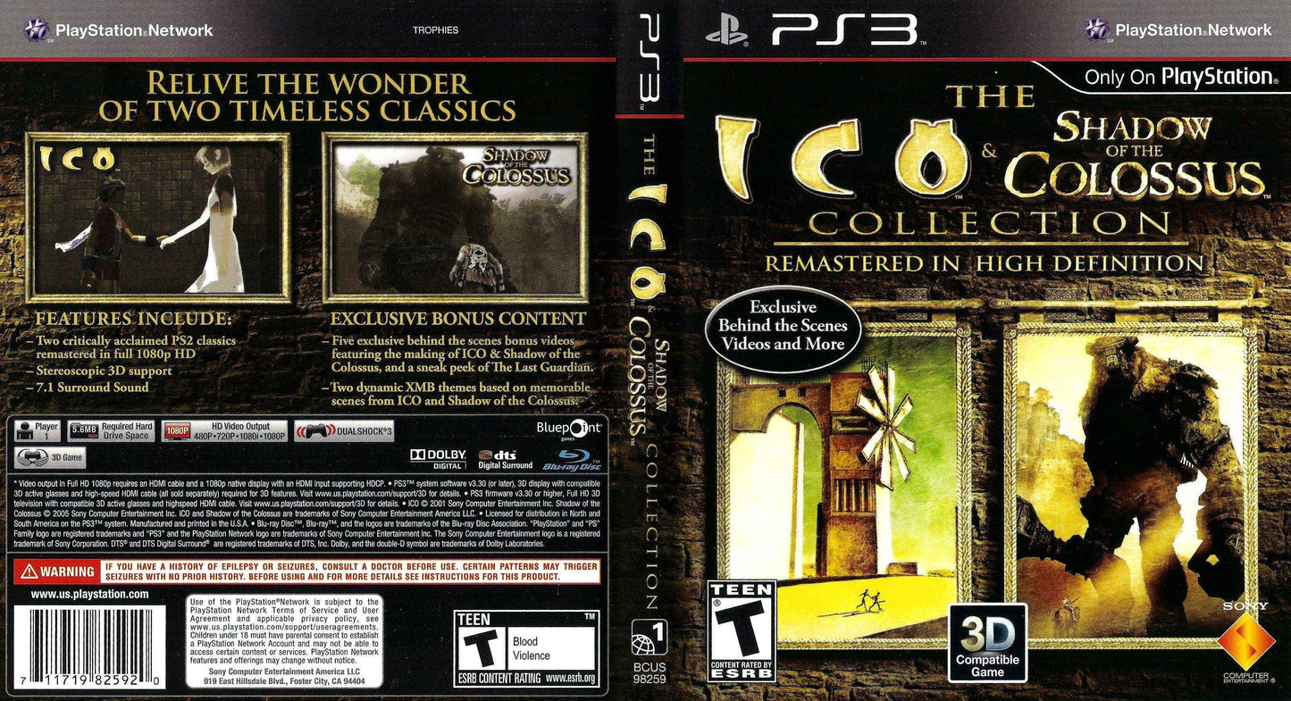 Ico & Shadow of the Colossus Collection Cover Art - WOI Solutions