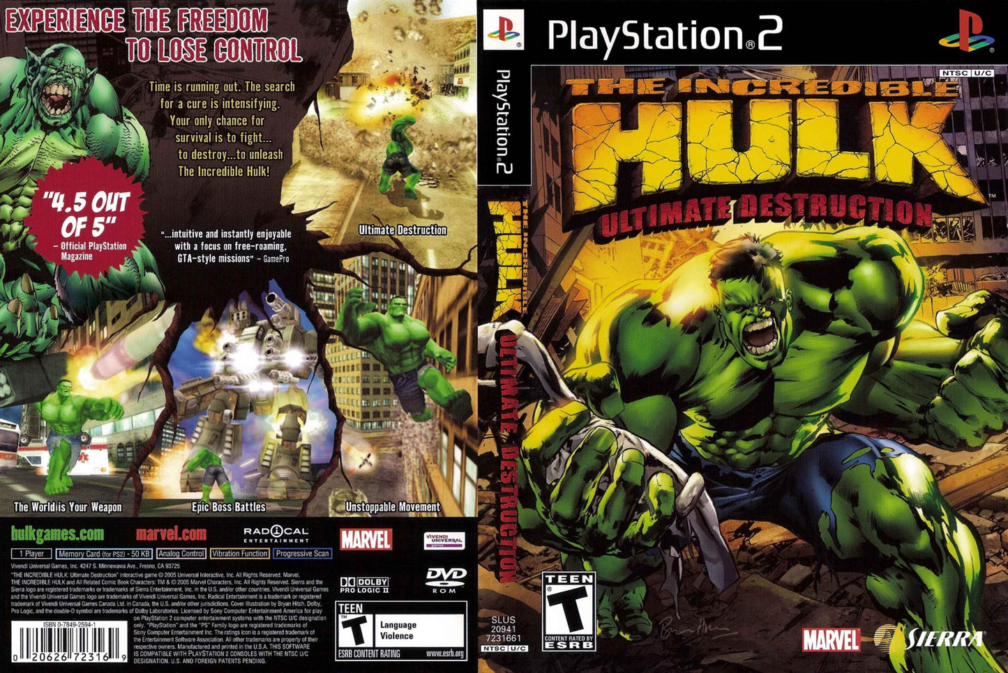 Incredible Hulk Ultimate Destruction, The Cover Art - WOI Solutions