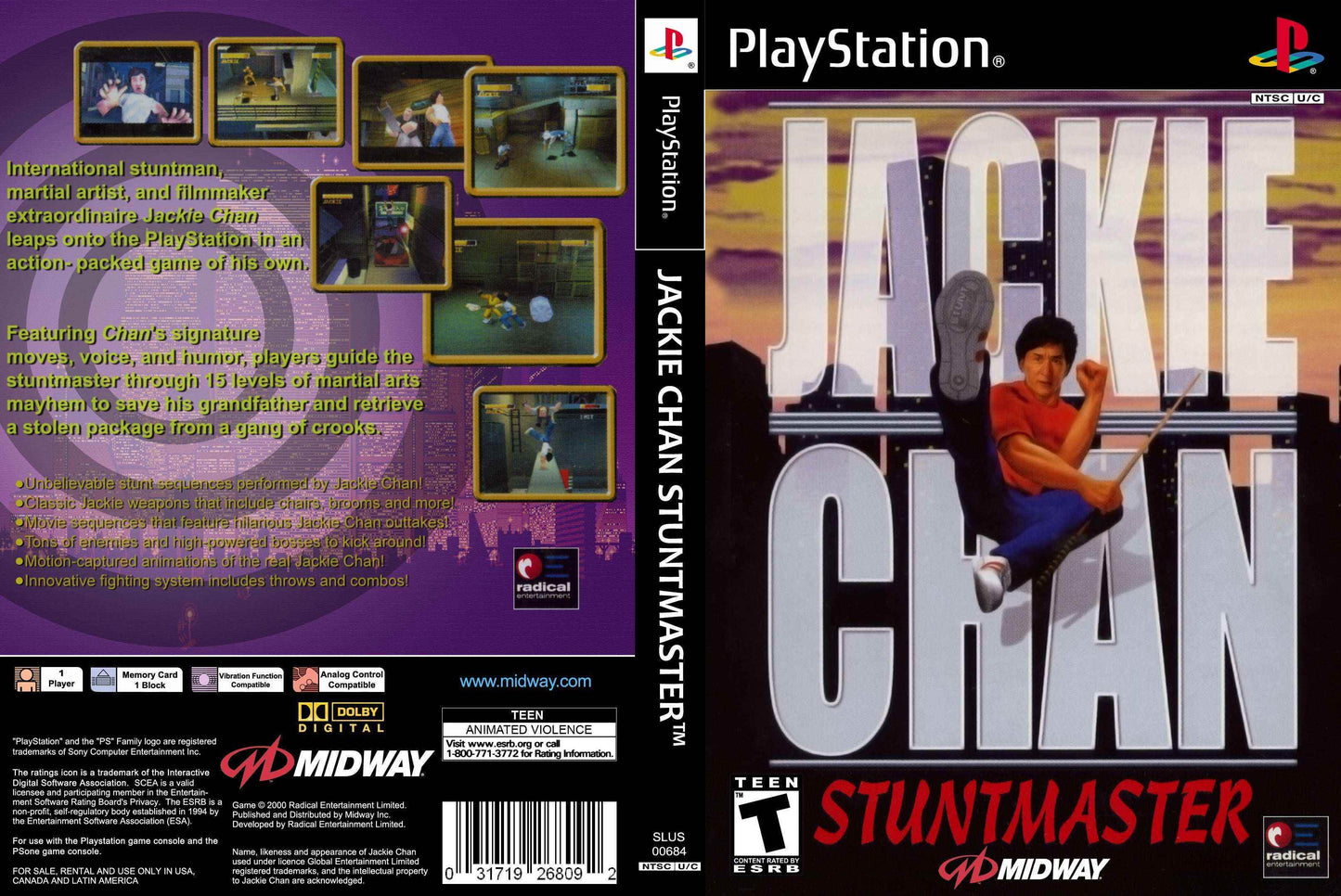 Jackie Chan Stuntmaster Cover Art - WOI Solutions