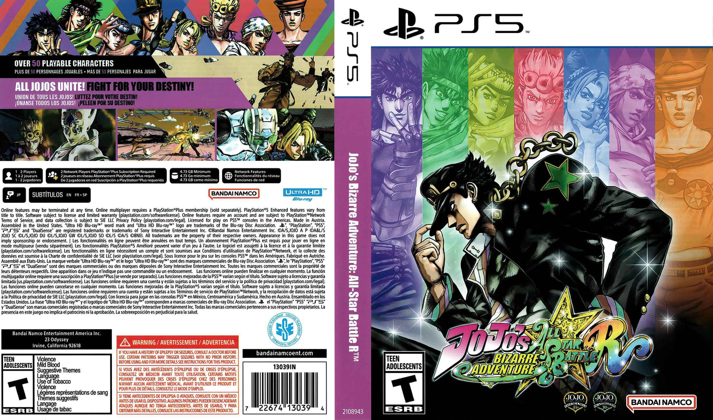 JoJo's Bizarre Adventure All-Star Battle R Cover Art - WOI Solutions