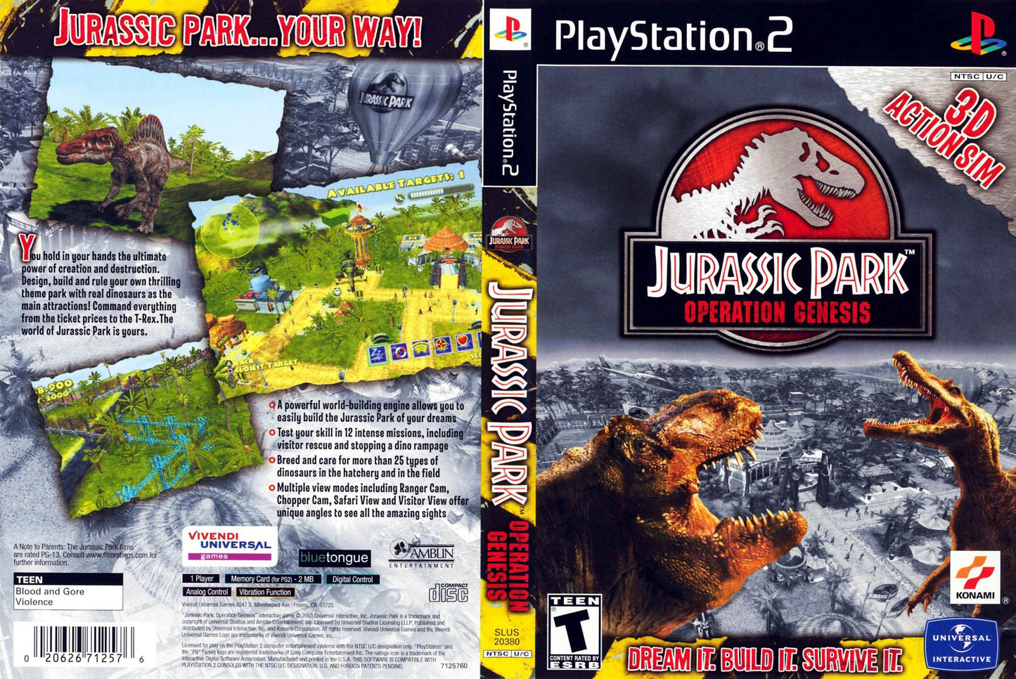 Jurassic Park Operation Genesis Cover Art - WOI Solutions