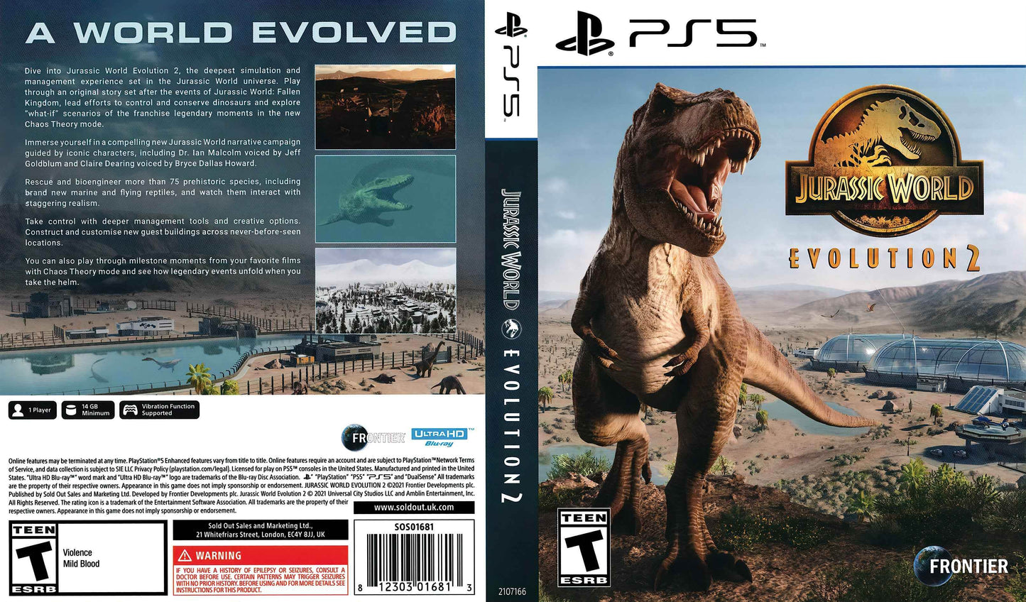 Jurassic World Evolution 2 Cover Art - WOI Solutions