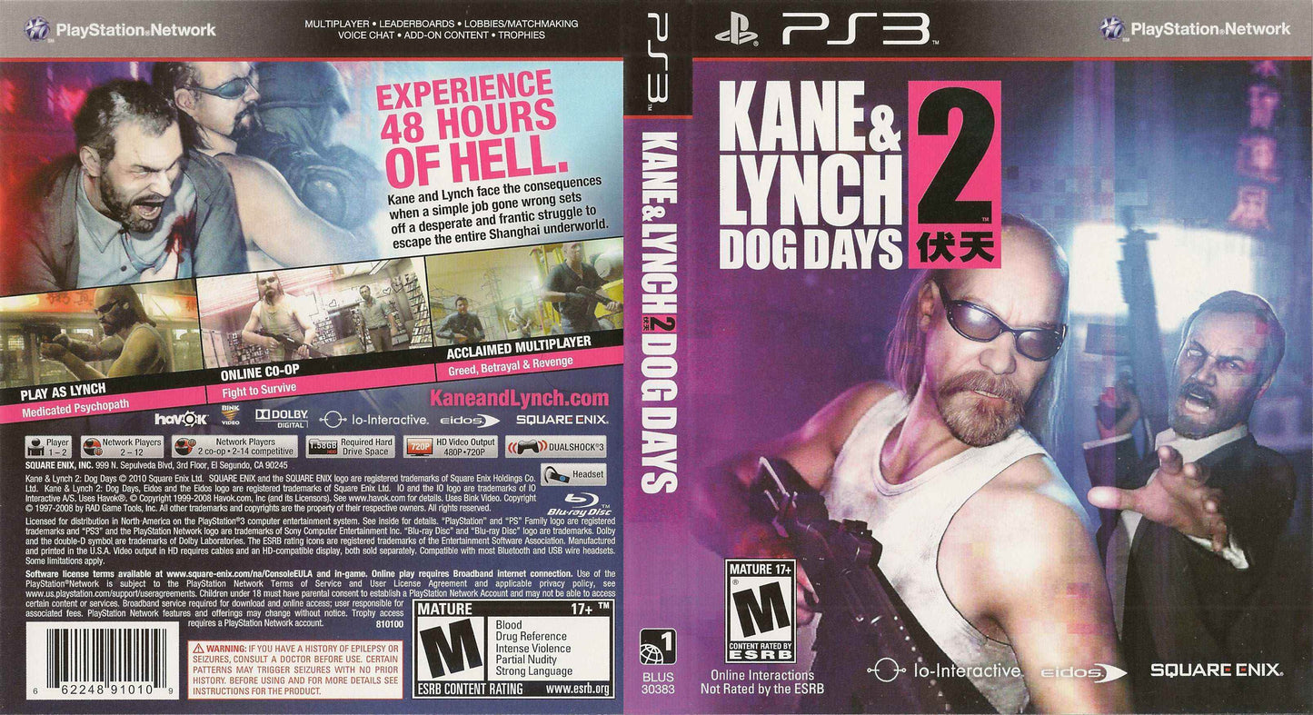 Kane & Lynch 2 Dog Days Cover Art - WOI Solutions