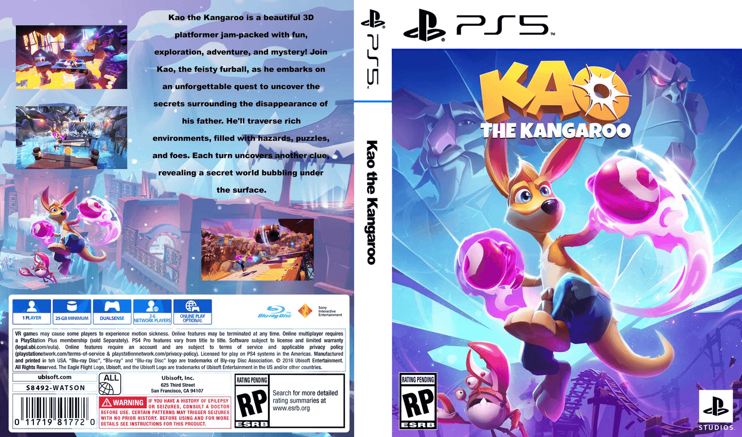 Kao the Kangaroo Cover Art - WOI Solutions