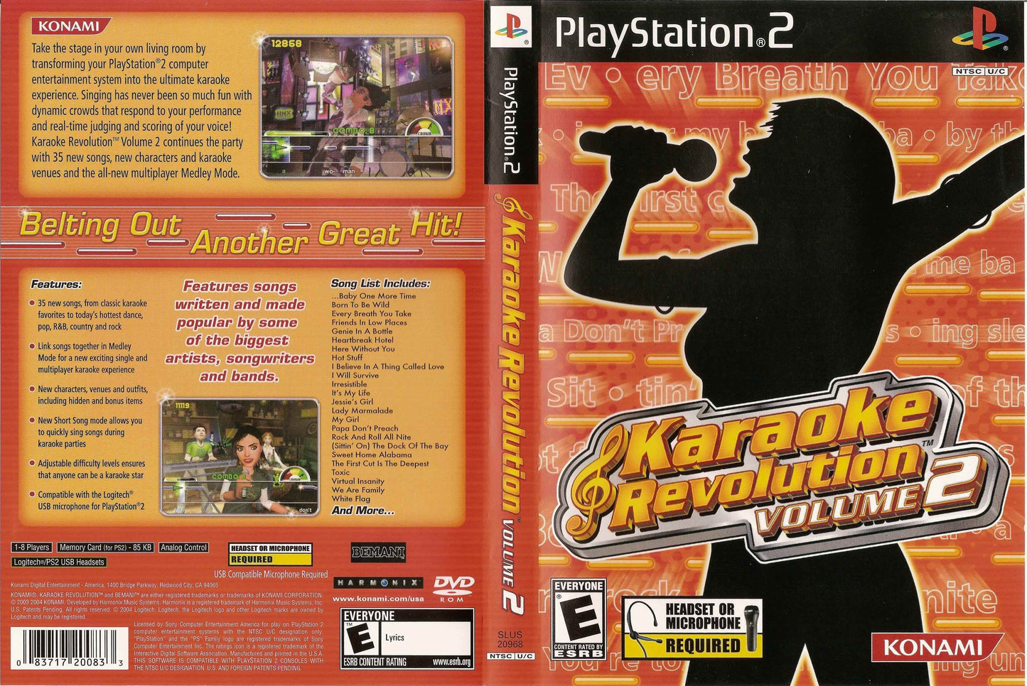 Karaoke Revolution Volume 2 Cover Art - WOI Solutions