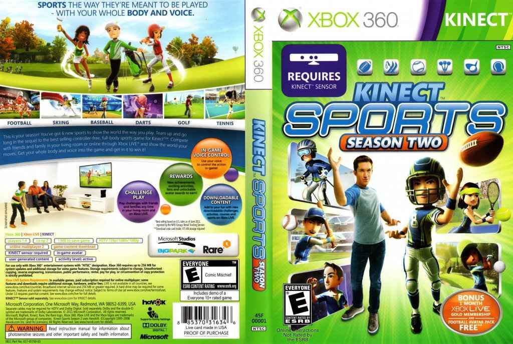 Kinect Sports Season 2 Cover Art - WOI Solutions