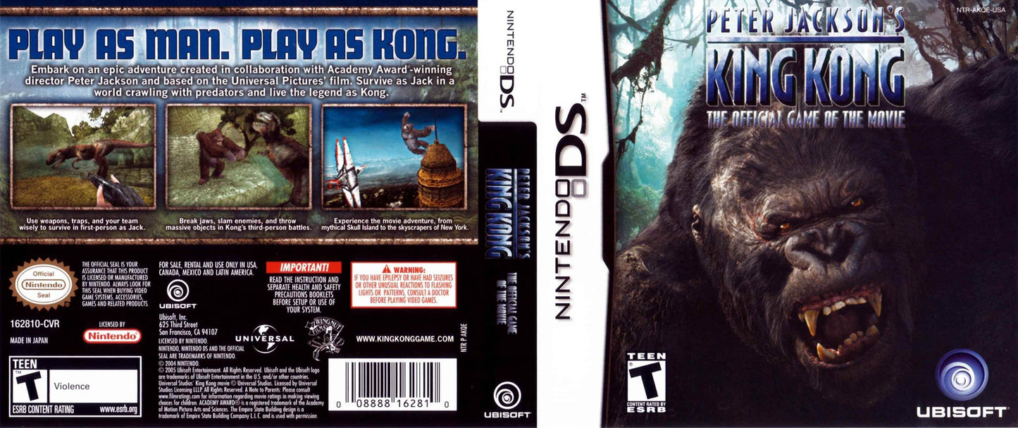 King Kong, Peter Jackson's The Official Game of the Movie Cover Art - WOI Solutions