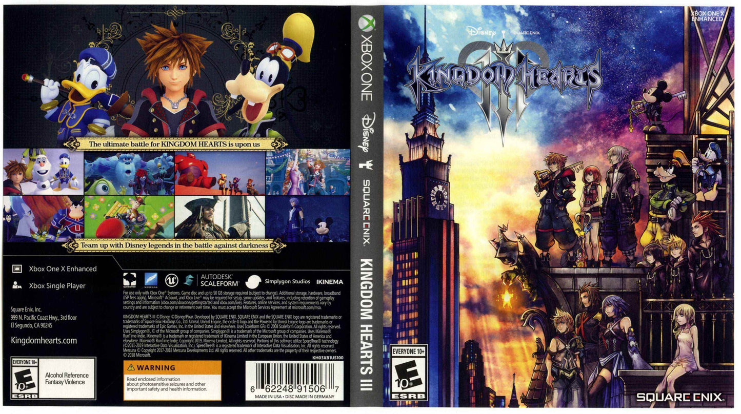 Kingdom Hearts 3 Cover Art - WOI Solutions