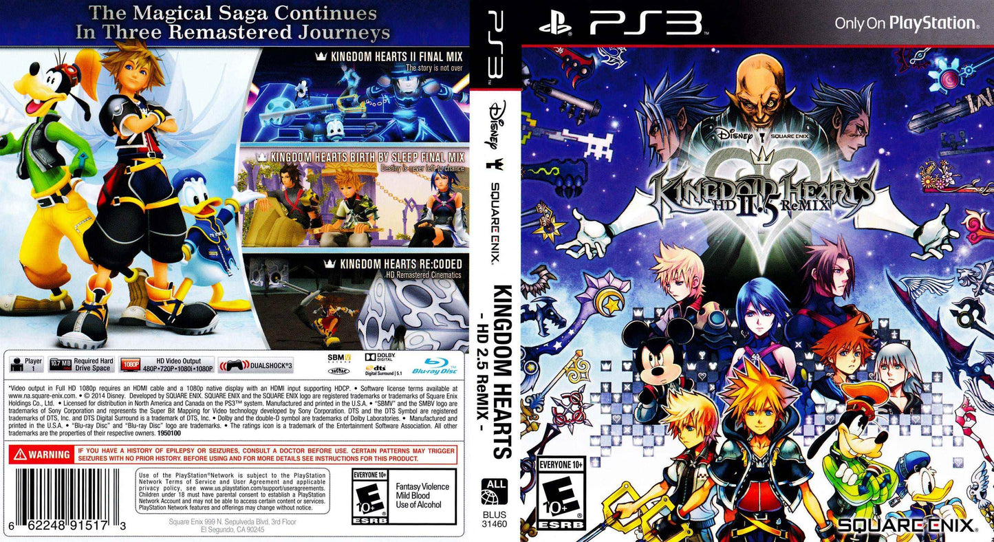 Kingdom Hearts HD 2.5 ReMix Cover Art - WOI Solutions