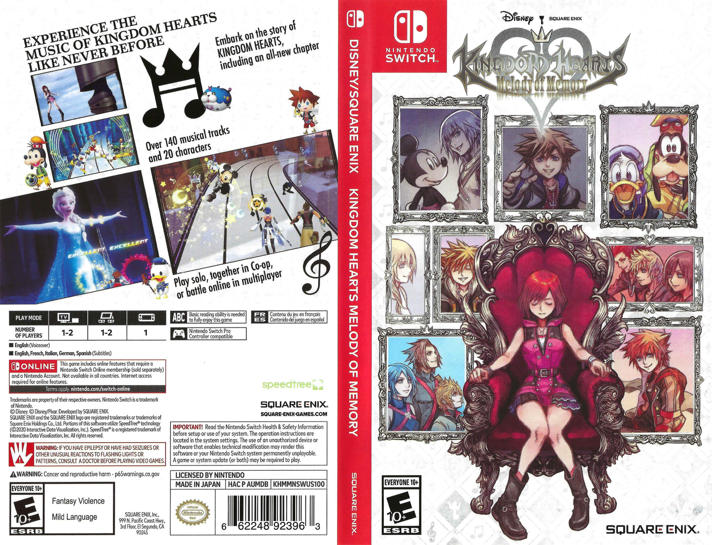 Kingdom Hearts Melody of Memory Cover Art - WOI Solutions