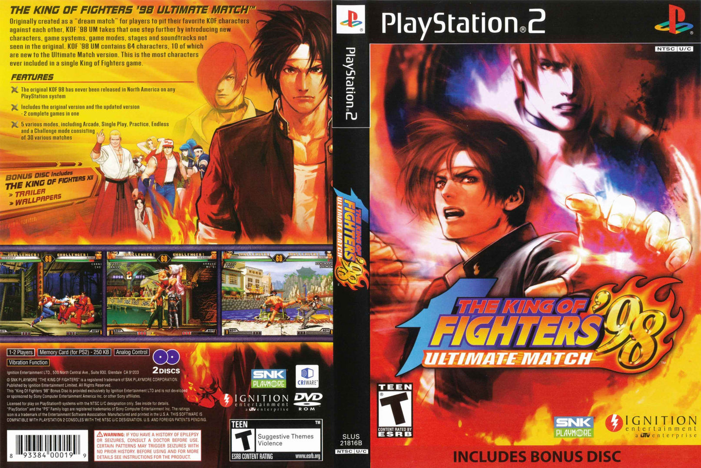 King of Fighters '98 Ultimate Match, The Cover Art - WOI Solutions