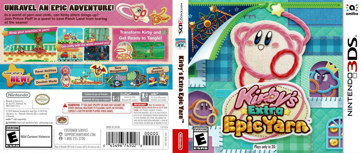 Kirby's Extra Epic Yarn Cover Art - WOI Solutions