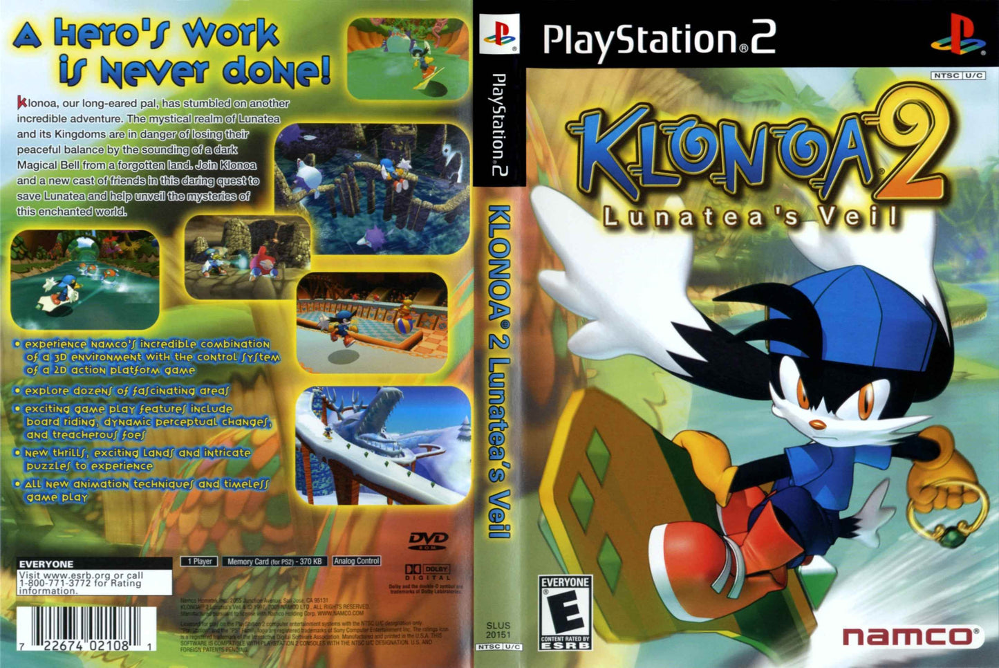 Klonoa 2 Lunatea's Veil Cover Art - WOI Solutions