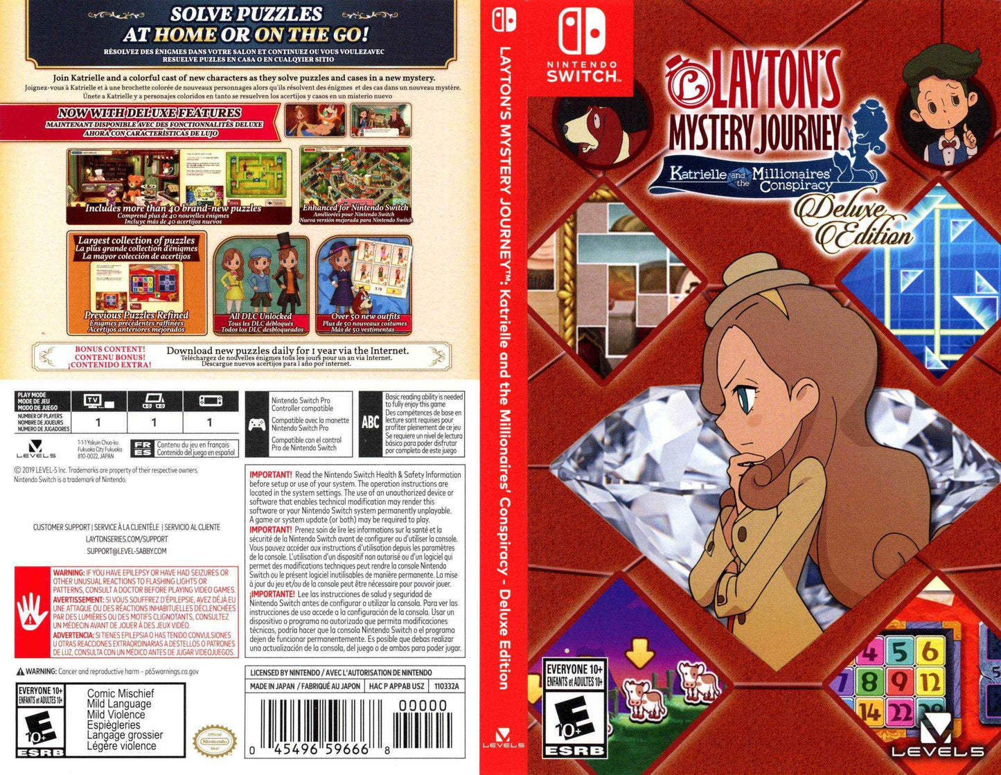 Layton’s Mystery Journey Katrielle and the Millionaires’ Conspiracy - Deluxe Edition Cover Art - WOI Solutions