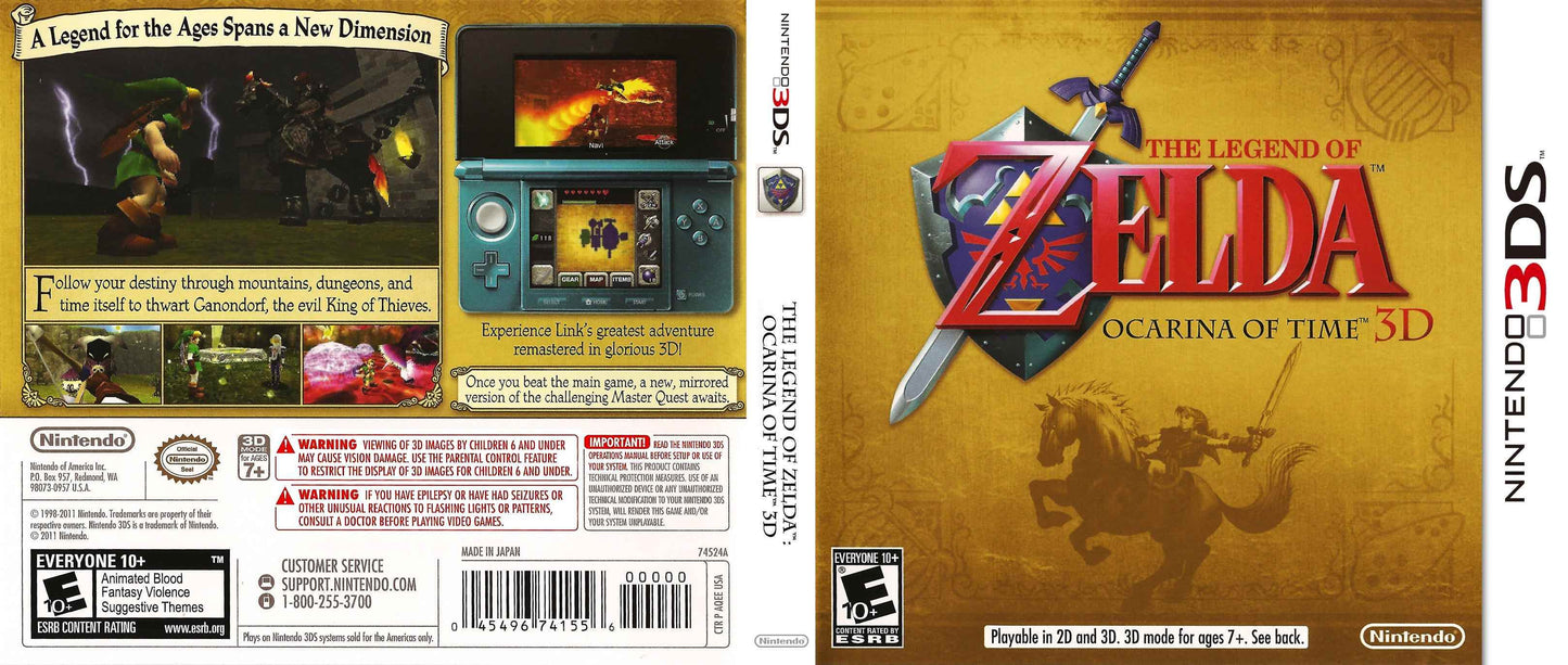 Legend of Zelda Ocarina of Time 3D, The Cover Art - WOI Solutions