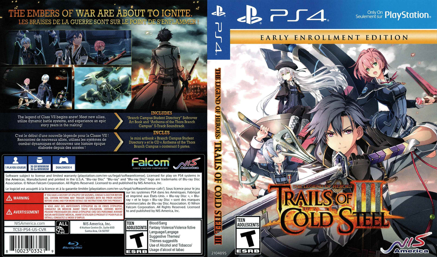 Legend of Heroes Trails of Cold Steel III, The Cover Art - WOI Solutions