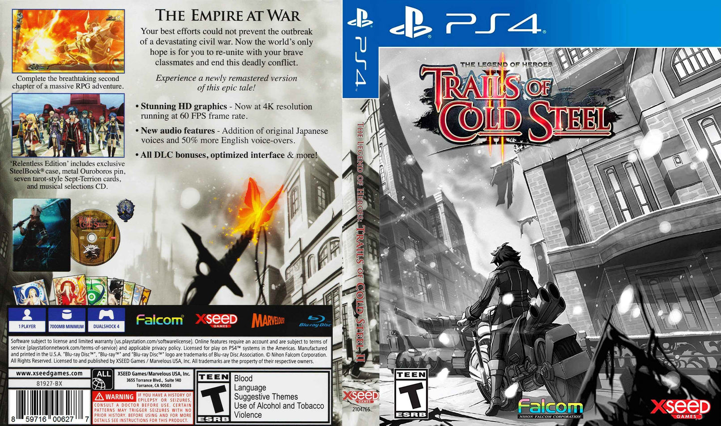 Legend of Heroes Trails of Cold Steel II, The Cover Art - WOI Solutions