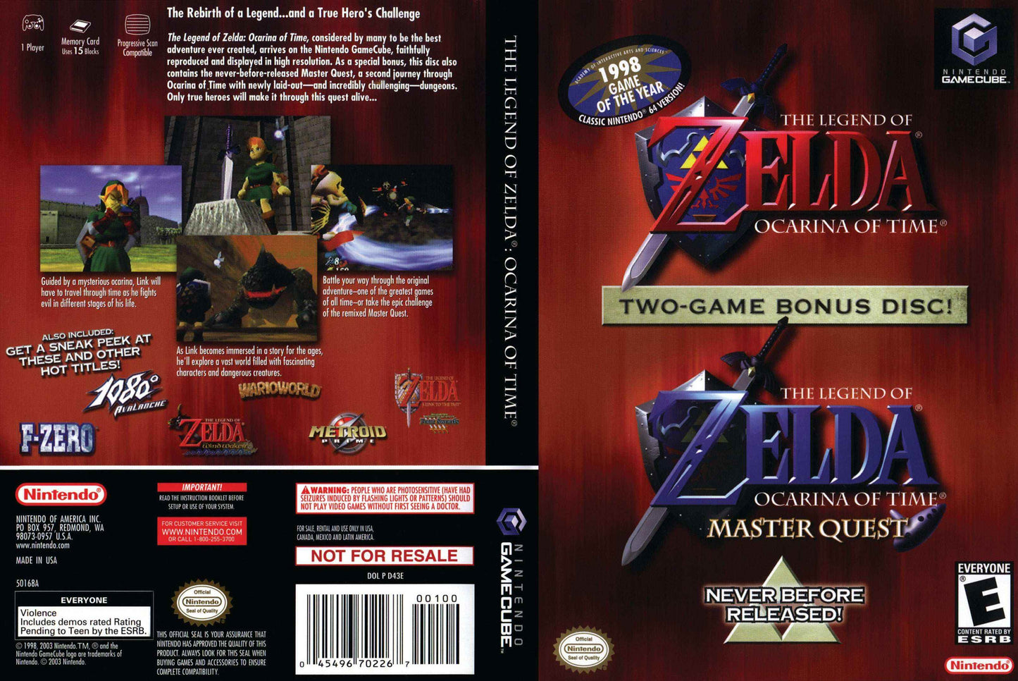 Legend of Zelda Ocarina of Time Master Quest, The Cover Art - WOI Solutions