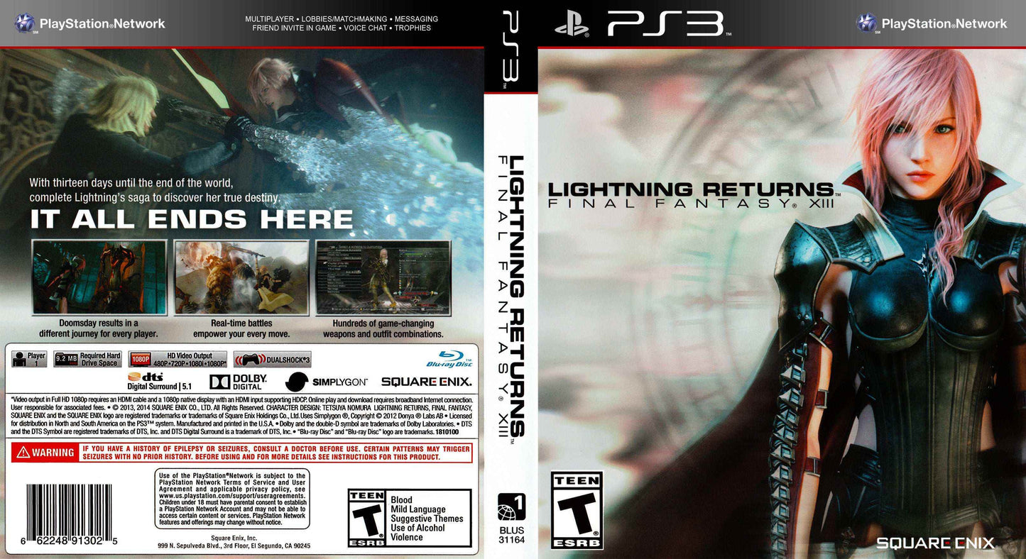 Lightning Returns Final Fantasy XIII Cover Art - WOI Solutions