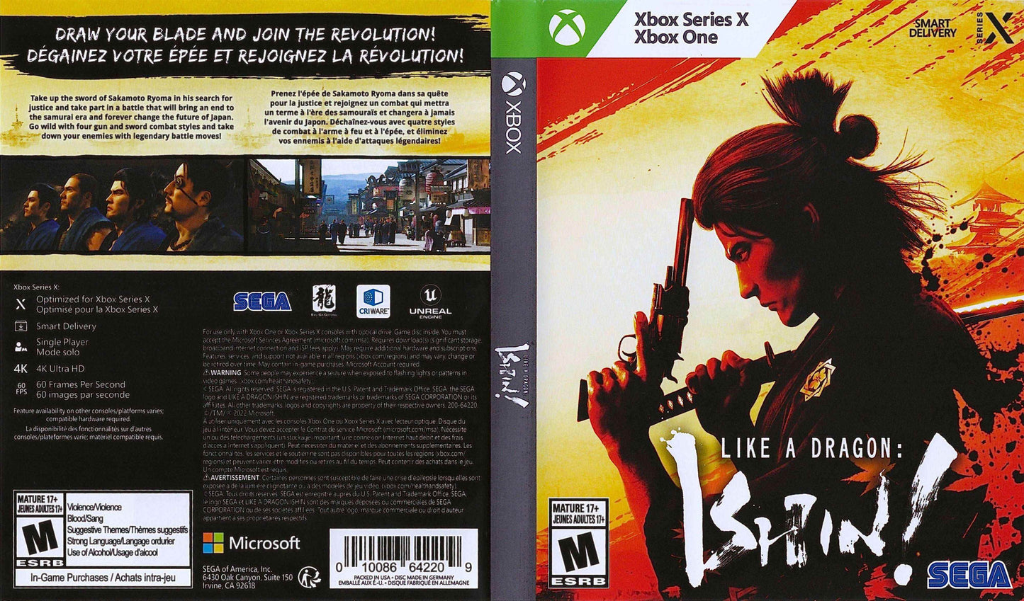Like a Dragon Ishin! Cover Art - WOI Solutions
