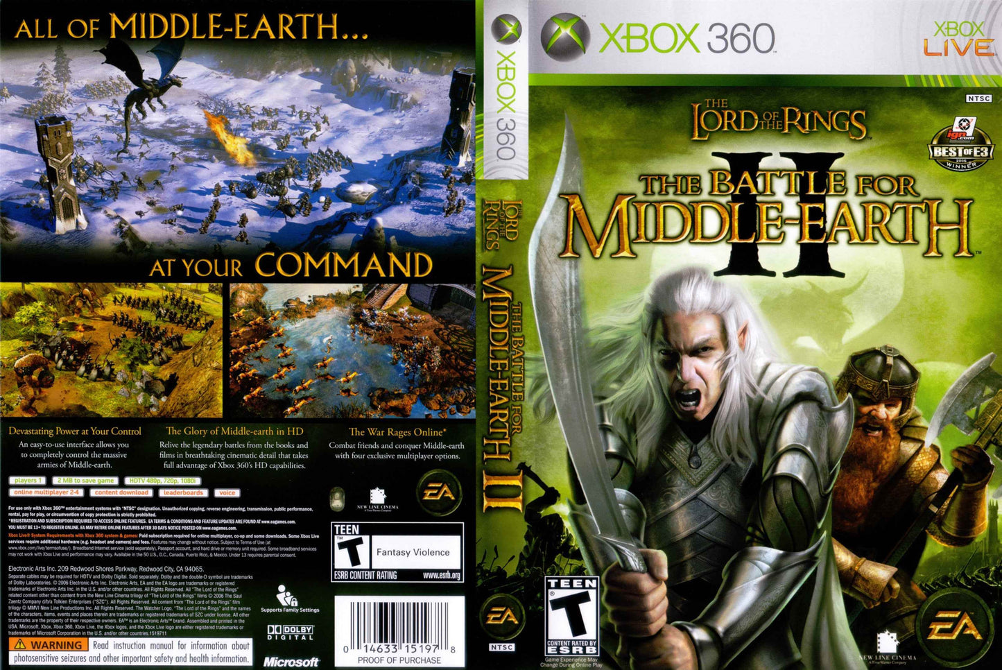 Lord of the Rings The Battle for Middle Earth II, The Cover Art - WOI Solutions