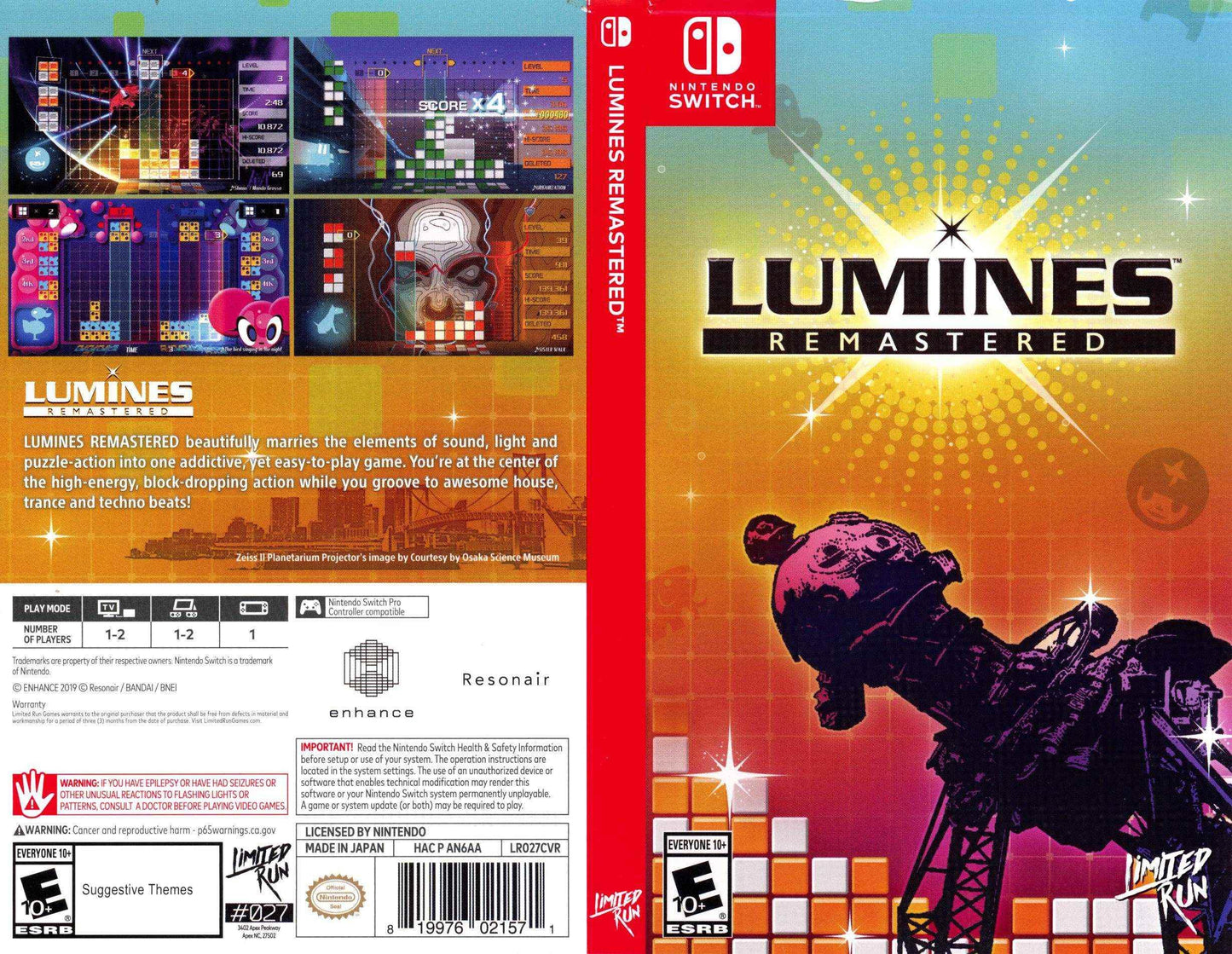 Lumines Remastered Cover Art - WOI Solutions