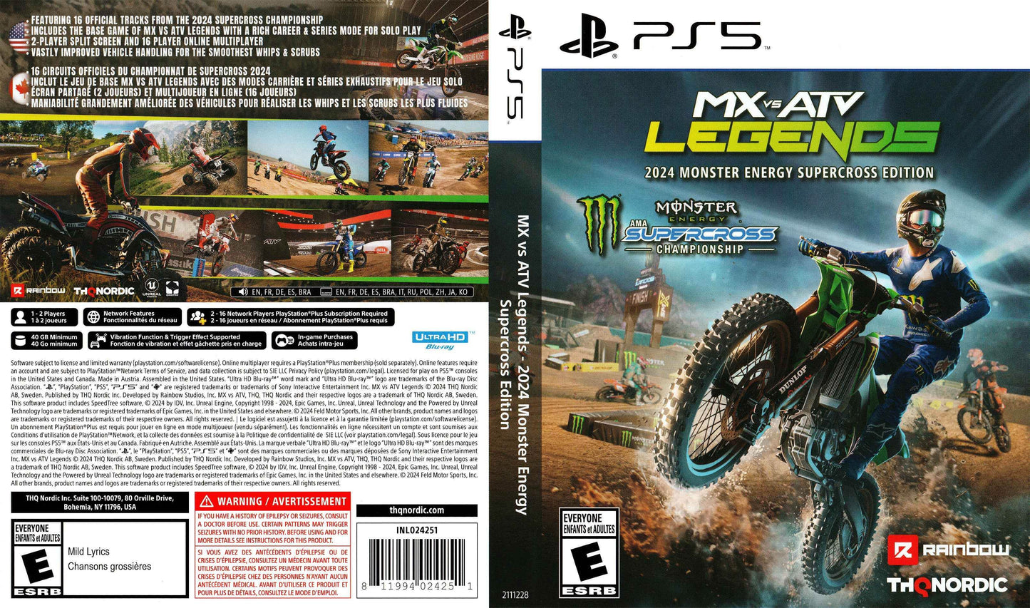 MX vs ATV Legends - 2024 Monster Energy Supercross Championship Cover Art - WOI Solutions