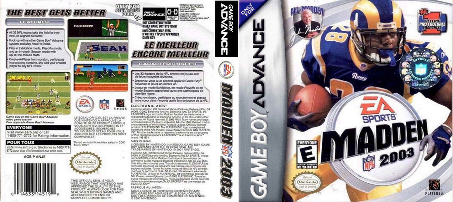 Madden 2003 Cover Art - WOI Solutions