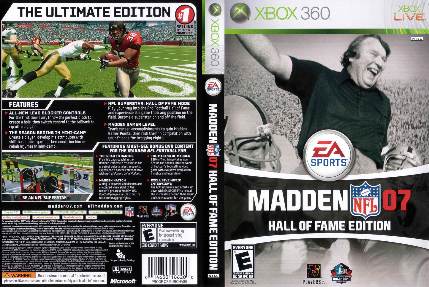 Madden NFL 07 Hall of Fame Edition Cover Art - WOI Solutions