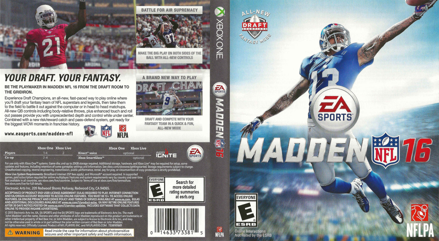 Madden NFL 16 Cover Art - WOI Solutions