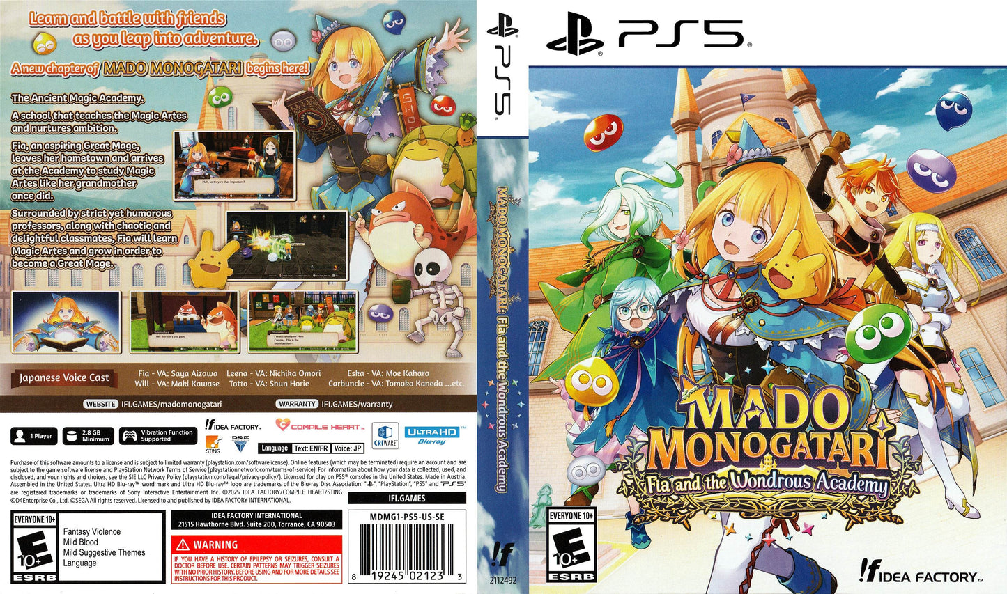 Mado Monogatari - Fia and the Wondrous Academy Cover Art - WOI Solutions