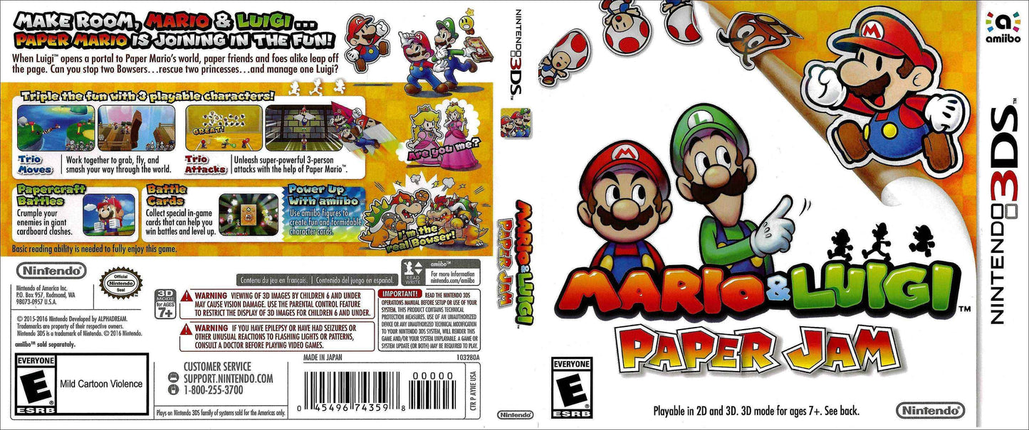 Mario & Luigi Paper Jam Cover Art - WOI Solutions