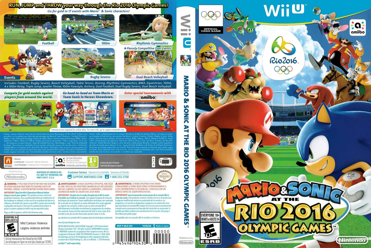 Mario & Sonic at the Rio 2016 Olympic Games Cover Art - WOI Solutions