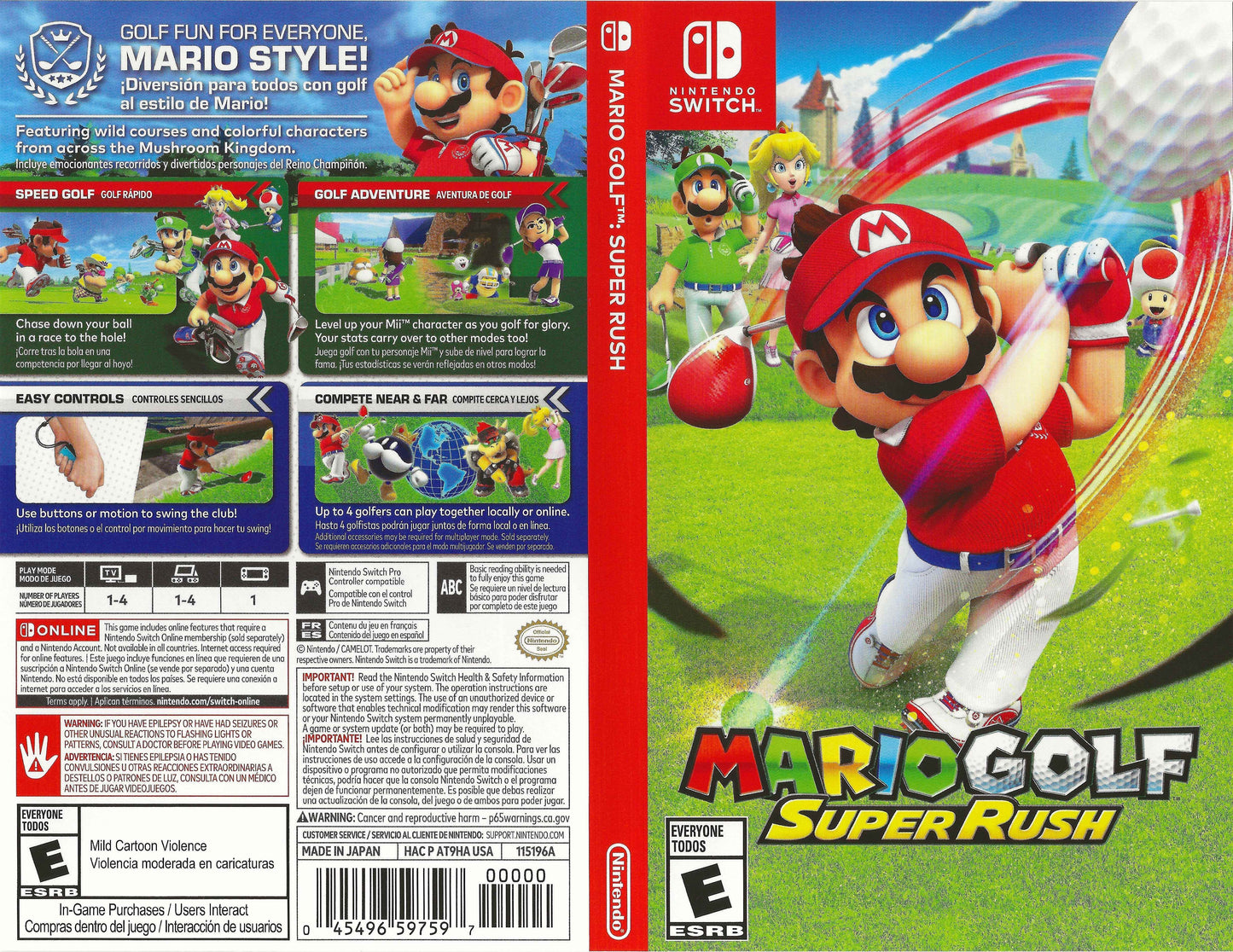 Mario Golf Super Rush Cover Art - WOI Solutions