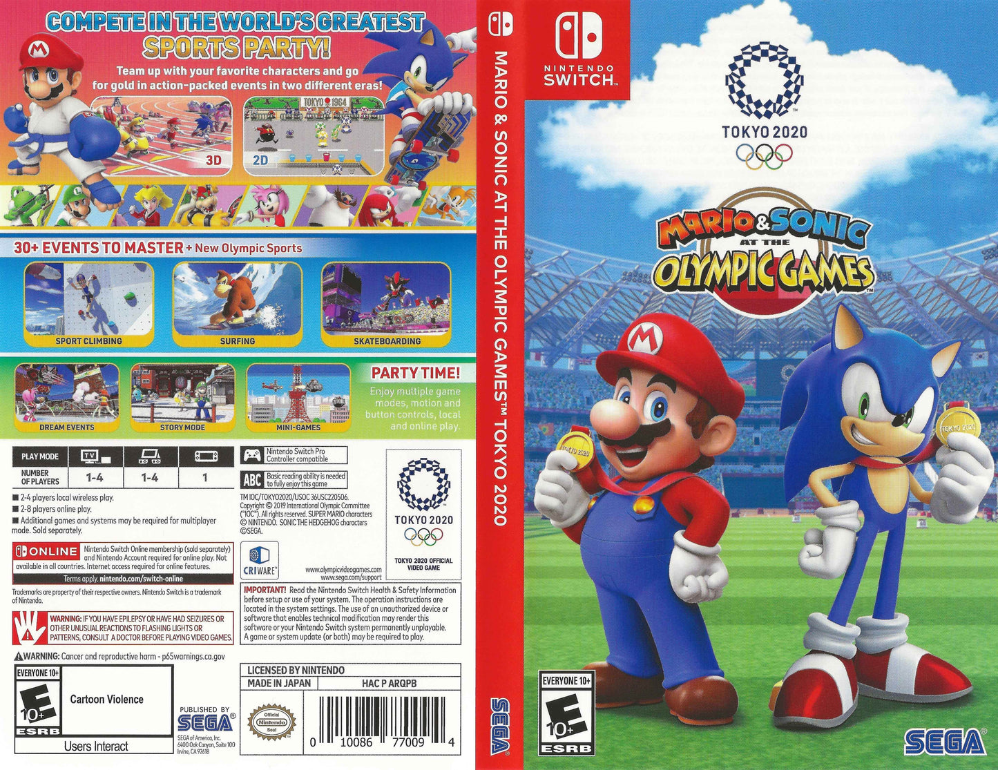 Mario & Sonic at the Olympic Games Tokyo 2020 Cover Art - WOI Solutions