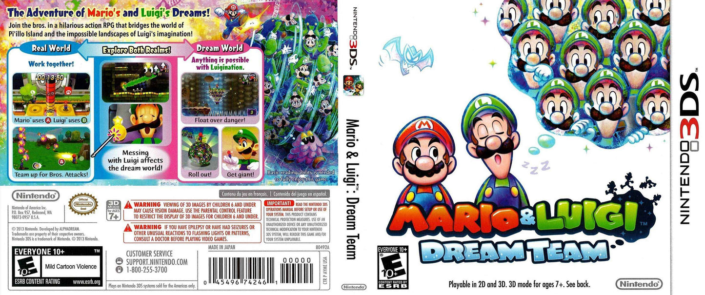 Mario and Luigi Dream Team Cover Art - WOI Solutions