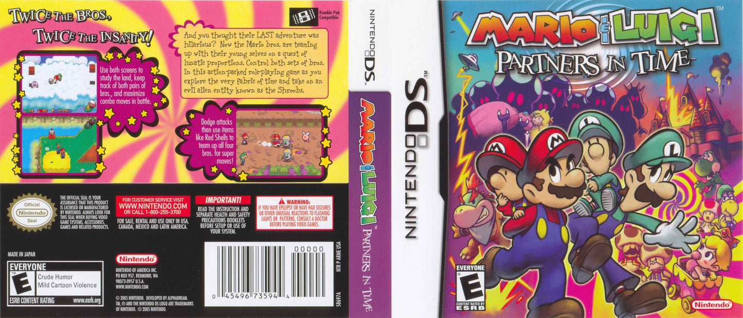 Mario and Luigi Partners in Time Cover Art - WOI Solutions