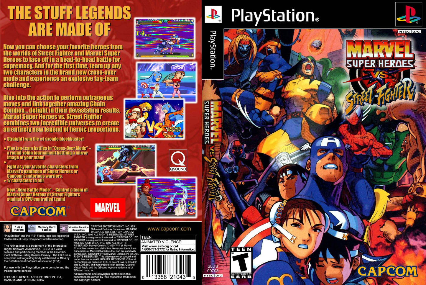 Marvel Super Heroes vs. Street Fighter Cover Art - WOI Solutions